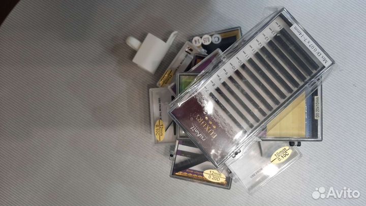 Пинцеты, ресницы для наращивания