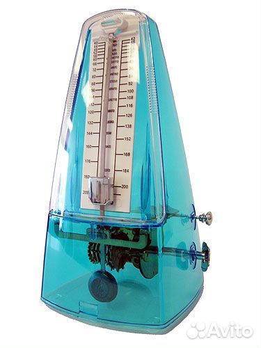 Метроном механический прозрачный синий WSM-330TBL