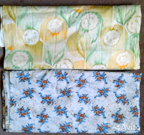 Отрезы ткани СССР шелк, ситец