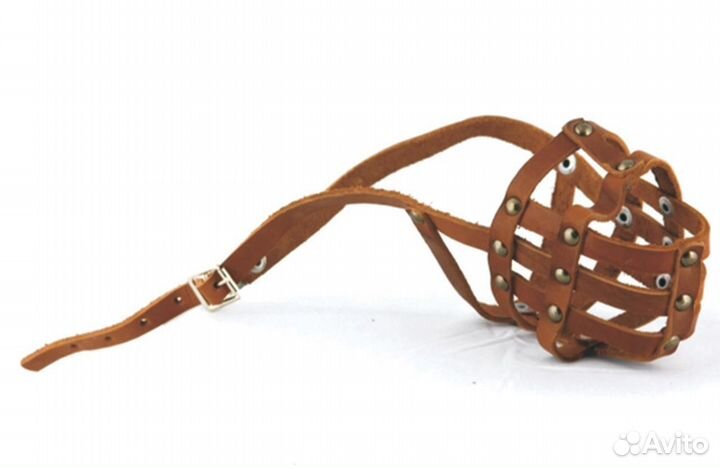 Намордник кожаный № 3 Б, объем 33 см, длина 7 см