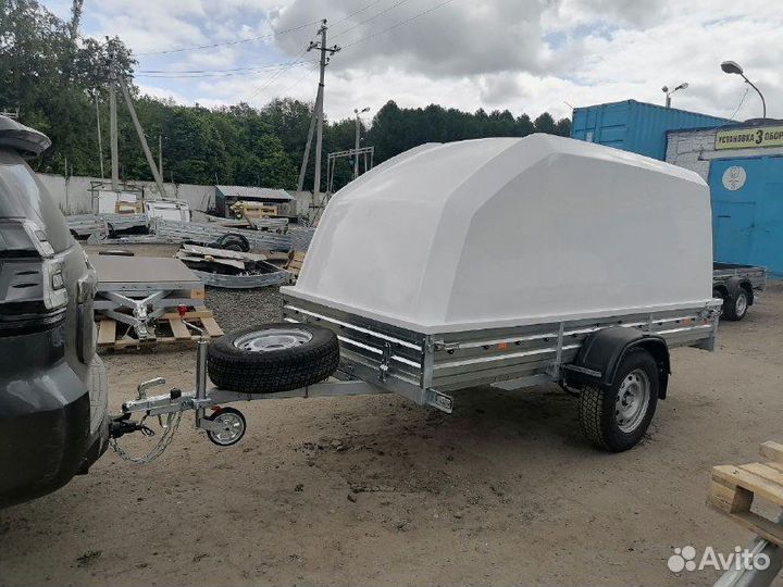 Прицеп для снегохода с крышкой мзса 817717 исп.022