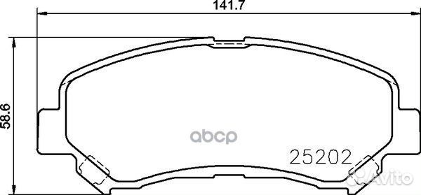 Колодки тормозные nissan juke (F15) /qashqai пер