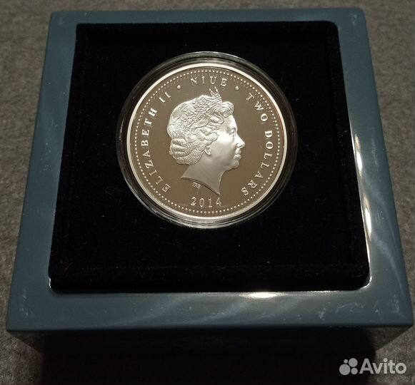 Монета Ниуэ 2014 Фэн-шуй Лошади Серебро