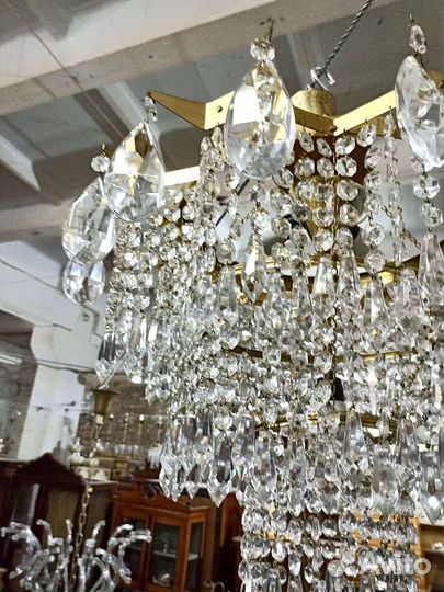 Винтажная хрустальная люстра, Чехословакия