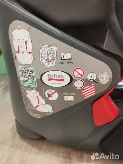 Детское автокресло 9 до 36 кг britax romer isofix