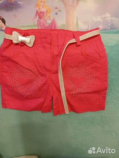 Шорты новые для девочек 128 разм