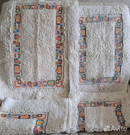 Коврики для ванной и туалета б/у,хлопок