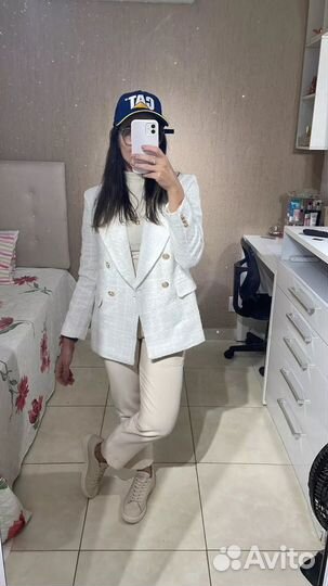 Пиджак Zara L новый белый