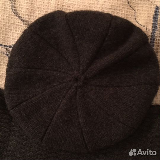 Новый шерстяной набор берет и шарф