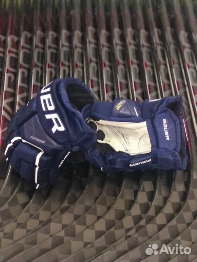 Краги Bauer Ultrasonic 10 синие с белой полоской