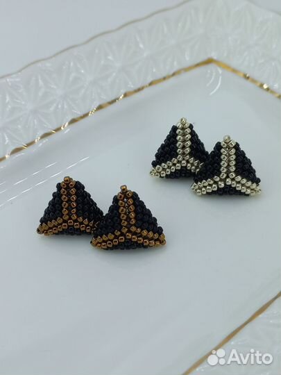 Сережки из бисера