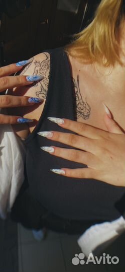 Маникюр + гель-лак, Наращивание ногтей, коррекция