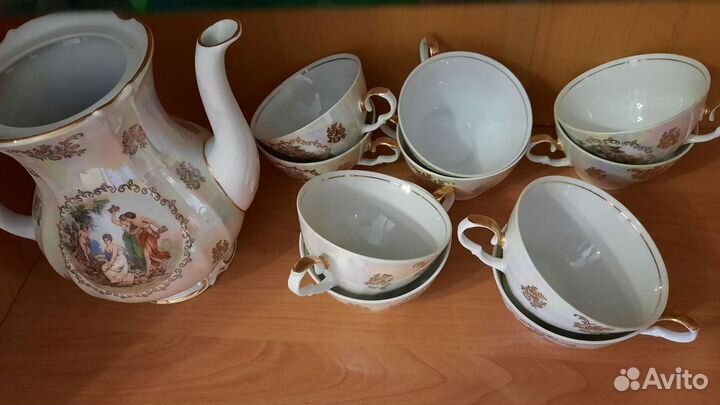 Чайный сервиз мадонна 11 предметов торг антиквариа