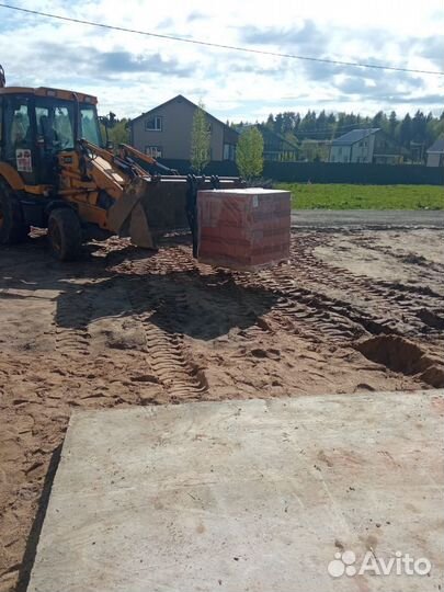 Аренда экскаватора погрузчика услуги трактора
