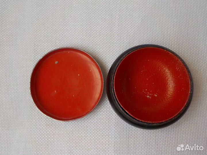 Пудреница СССР шкатулка металл роспись