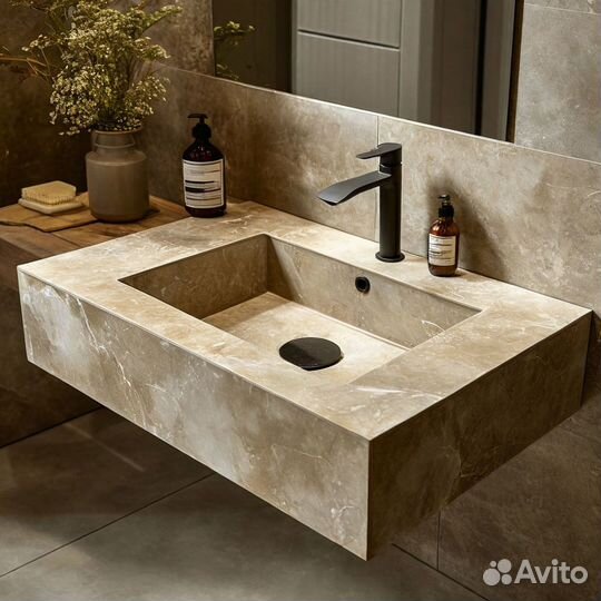 Раковина ручной работы из керамогранита