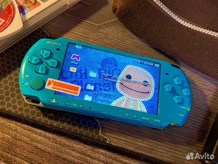 Sony PSP Torquiose Green 64gb 7500 игр (комплект)