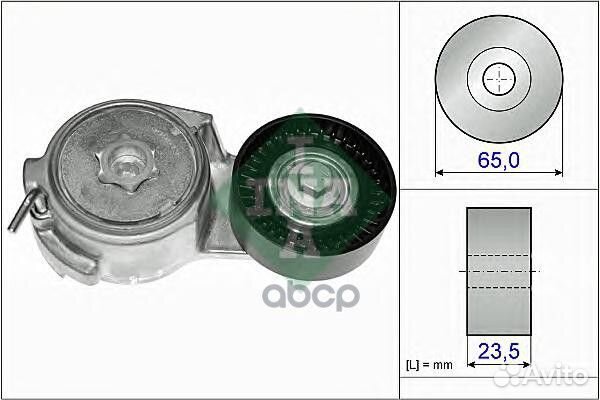 Натяжитель поликлин.ремня с роликом 534006910 Ina