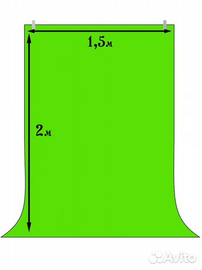 Хромакей - зеленый фон - фотофон