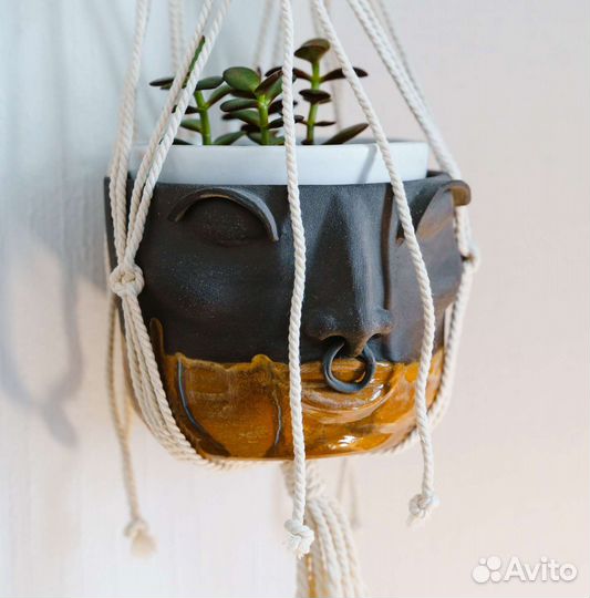 Кашпо для растения керамика ручной работы