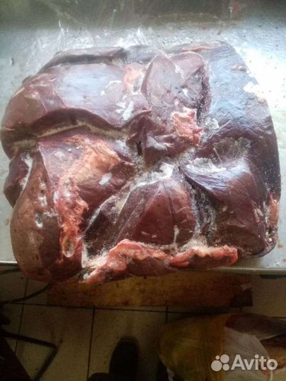 Печень говяжья-на корм для собак и кошек