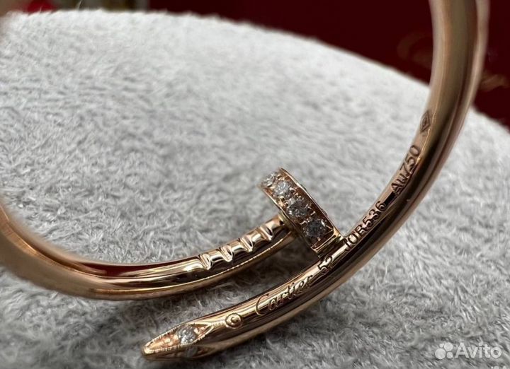 Золотое кольцо cartier гвоздь с бриллиантами