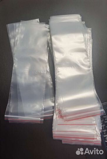 Zip lock пакеты грипперы 100 шт. 12х35 см 100мкм