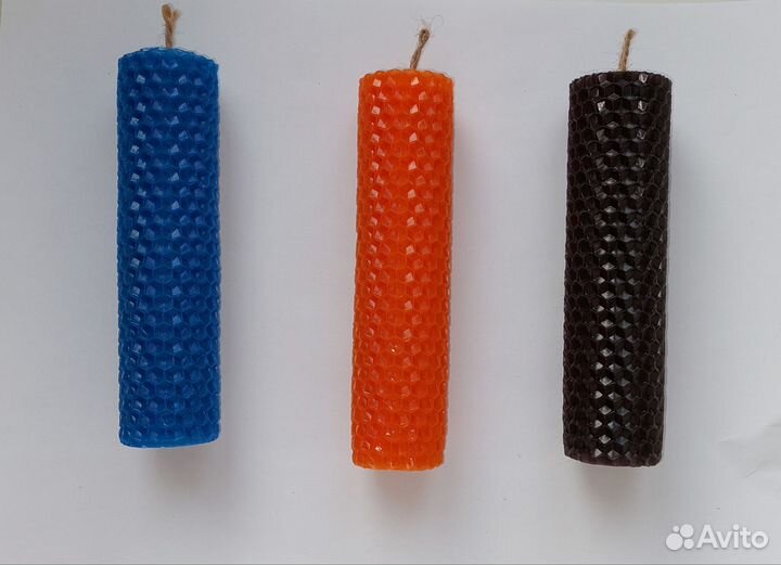 Натуральные, цветные свечи из вощины