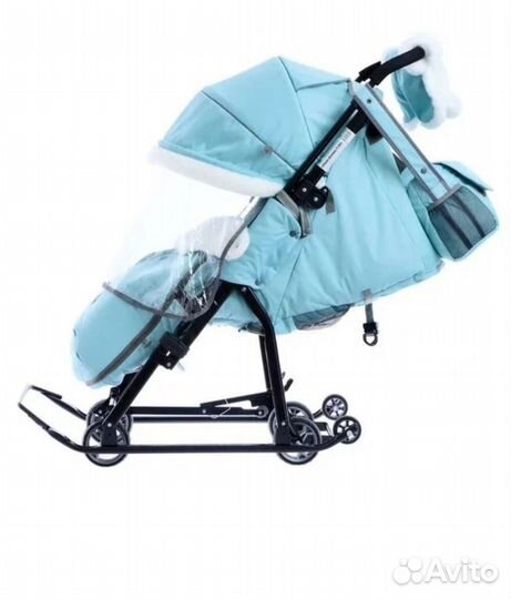 Детские санки коляска ника с колёсами