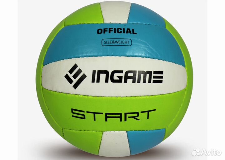 Мяч волейбольный ingame start, (зелено-голубой)
