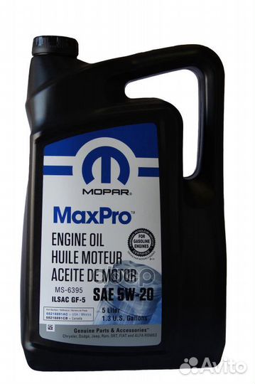 Моторное масло mopar maxpro SAE 5W-20 (5Л)