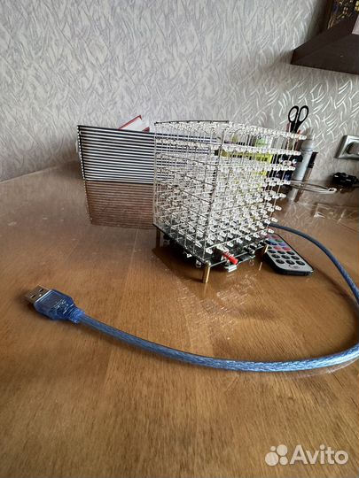 Светодиодный светильник cube 3D 8*8*8