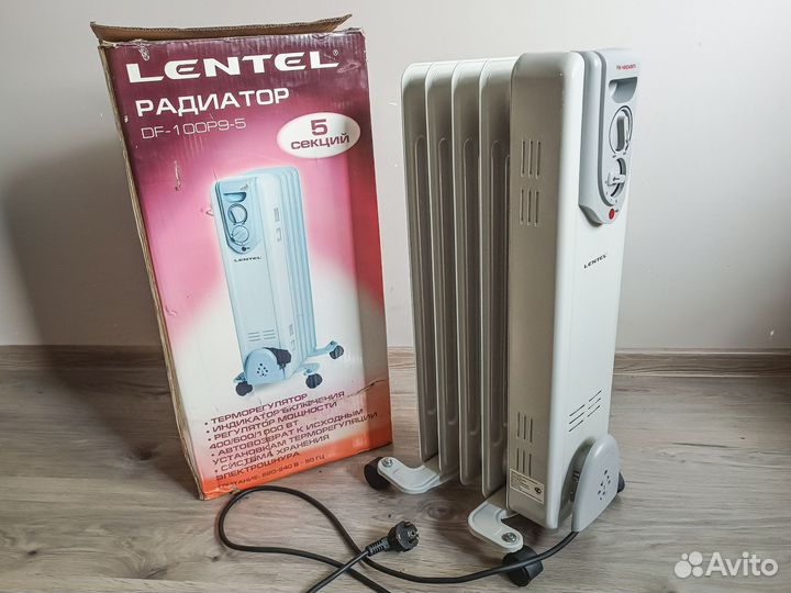 Масляный радиатор/обогреватель 5-секционный lentel