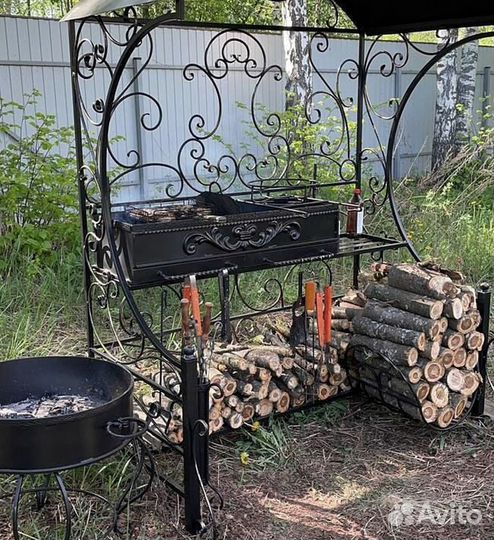 Мангал с крышей