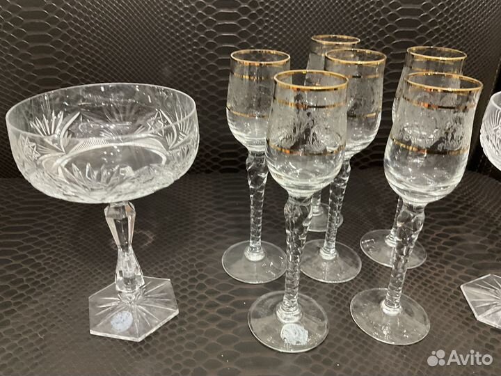 Рюмки, креманки Богемии Чехословакия