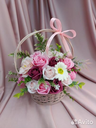 Букеты из мыльных роз