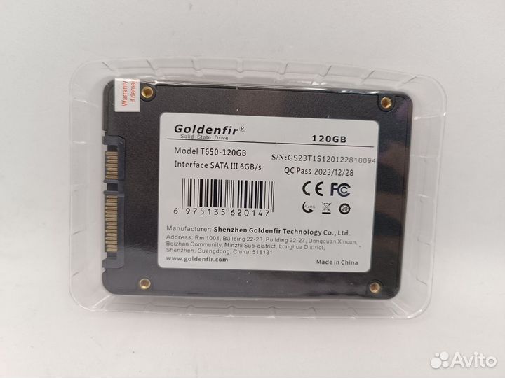 Новый SSD накопитель Goldenfir 120gb T650-120GB