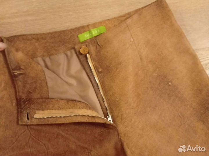 Кожаные брюки клеш