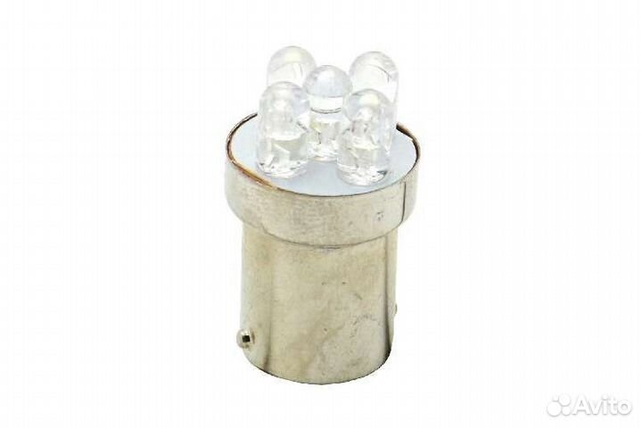 Лампа 12 В BA15S T15, 5 светодиодов LED, 21W, бела