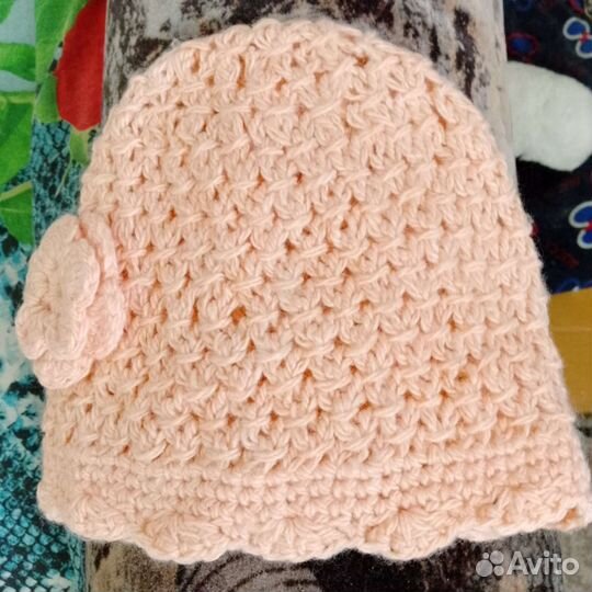 Шапочка вязаная 52 54 новая