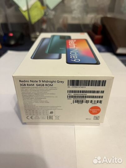 Xiaomi Redmi Note 9, 3/64 ГБ