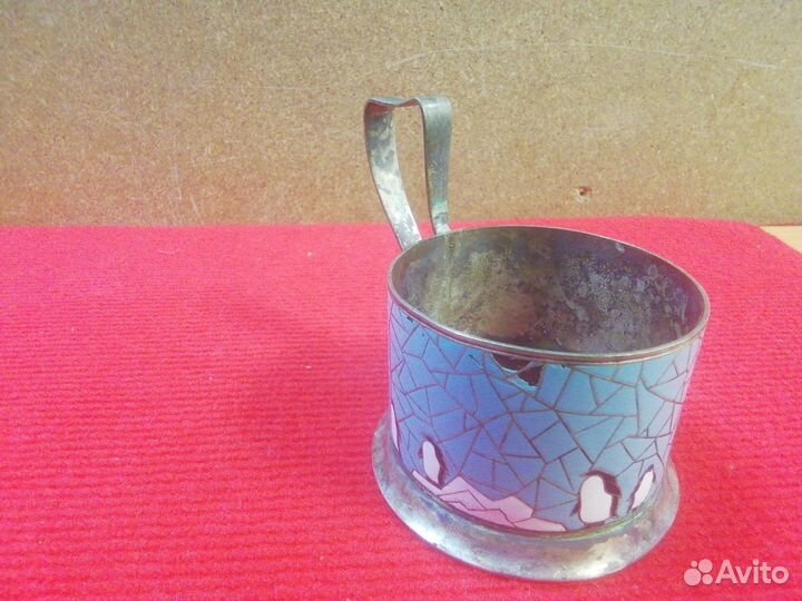 Подстаканник пингвины эмаль