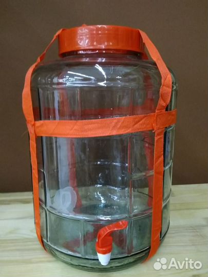 Банка 8 литров с краном и гидрозатвором