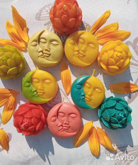 Свечи из воска / свечи тыква