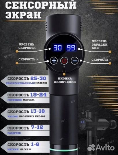 Перкуссионный массажер пистолет для тела