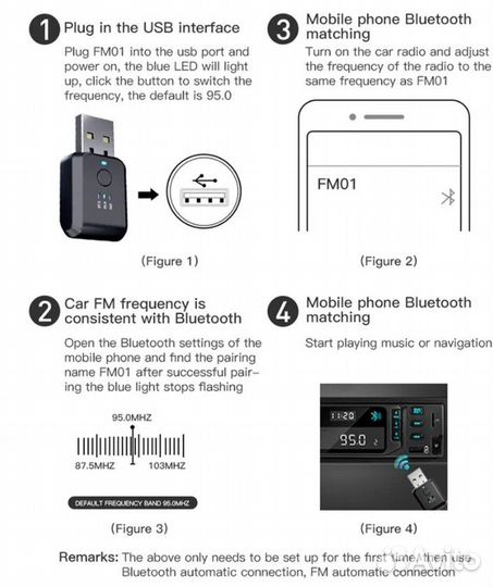 Новый USB Bluetooth 5.0 FM-передатчик трансмиттер