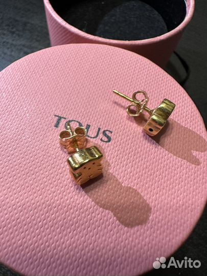 Золотые серьги Tous