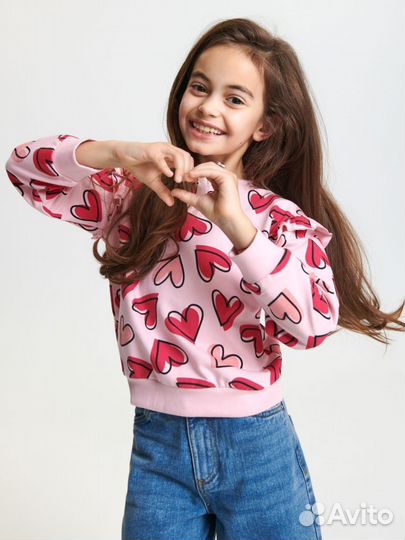 Свитшот, детская толстовка для девочки sinsay
