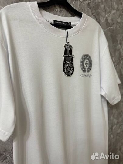 Chrome hearts футболка белая