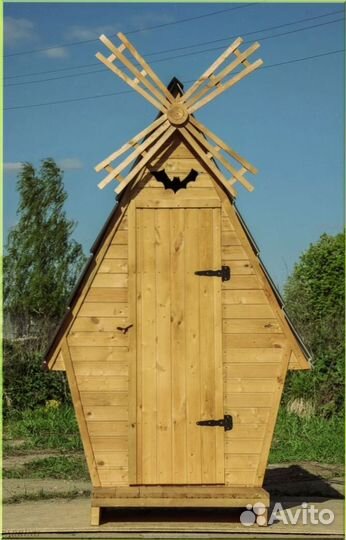 Дачный туалет с декором йиг 769